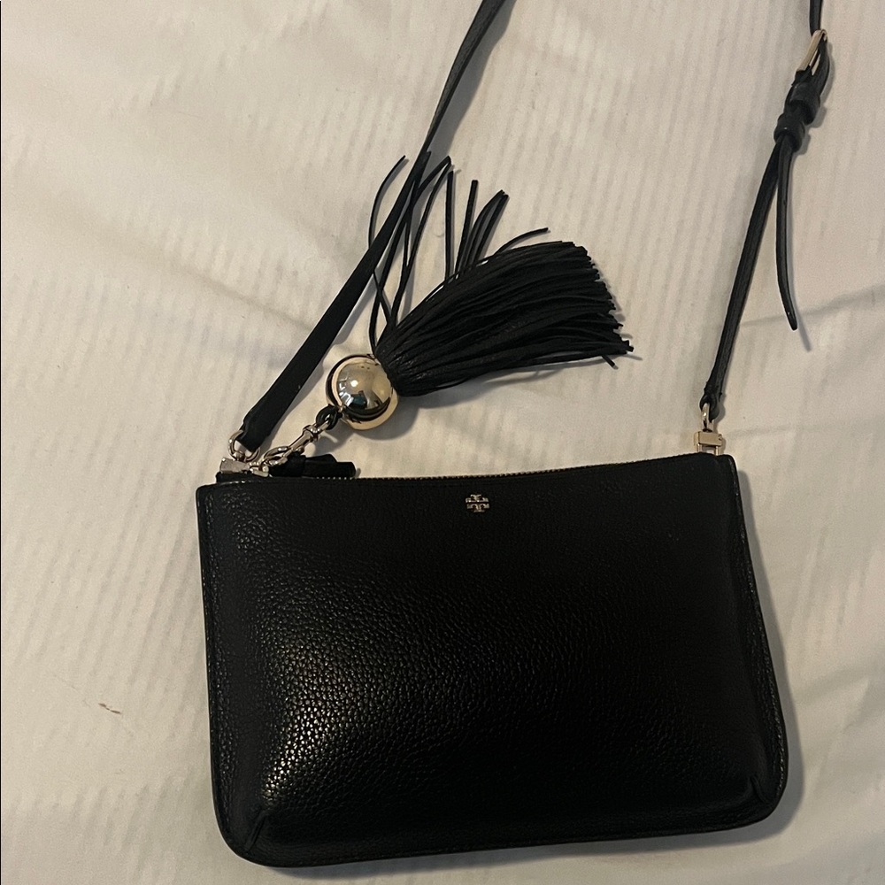 Tory Burch Black Crossbody Bag with Tassel